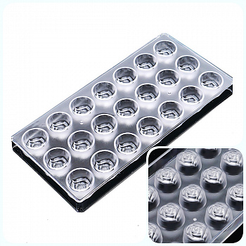 Поликарбонатная форма для шоколада 275*135*24 мм | Роза мод. 2066