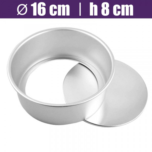 Формы алюминиевая для выпечки Кольцо Ø 16 см, высота 8 см, съёмное дно