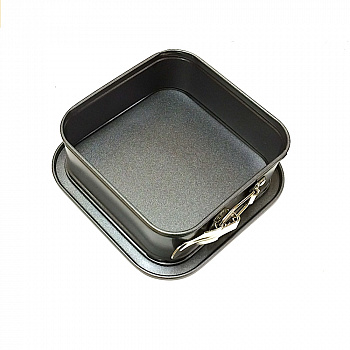 Форма для выпечки металлическая разъёмная антипригарная | мини Квадрат 12*12 см