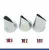 Набор кондитерских насадок 181(1217), 182, 183, Tulip 3 шт, прямой лепесток с округлой прорезью