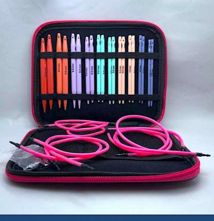 Вязальные спицы съёмные 10 пар, диаметр 3.75-10 мм, Подарочный набор-органайзер