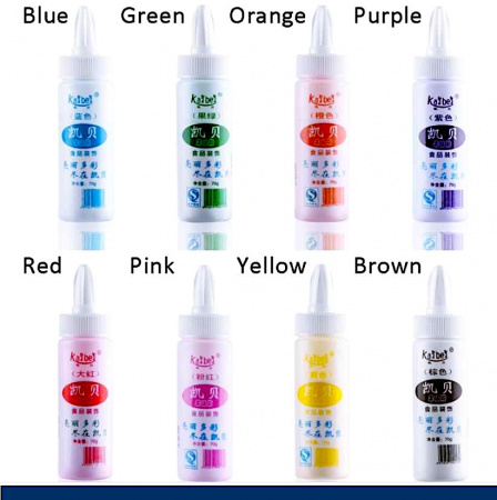 Пищевой краситель распылитель сухой Набор 8 шт•70 г Фруктовая Пудра KAIBEI