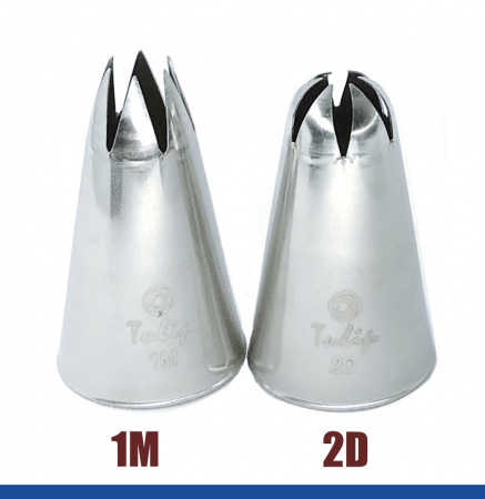 Кондитерская насадка 1M Tulip™ полузакрытая звезда, 6 лучей, Ø 7-13 мм, Korea