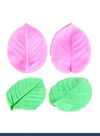 Молд силиконовый (вайнер) лист Розы, комплект 2 шт (70•60 мм) S570