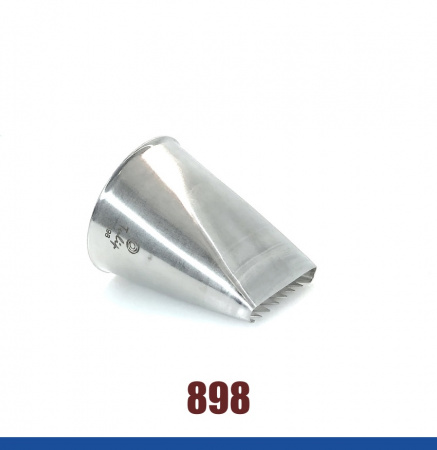 Кондитерская насадка 898 Tulip, прорезь 26 мм, большая лента с зубчиками Ribbon Basketweave