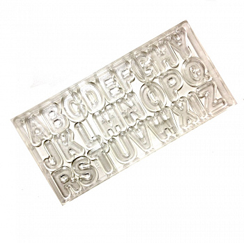 Поликарбонатная форма для шоколада 275*135*24 мм | Алфавит мод.2138