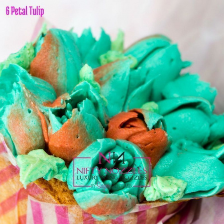 Набор 6 кондитерских насадок - тюльпан одним движением №№ 1,3,4,5,7,14 | L размер