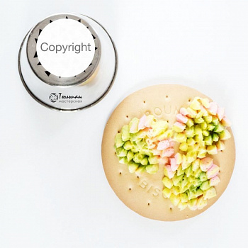 Насадка Малазийский Цветок №201 Травка | XL размер (Russian Nozzle #201 - Large Grass | XL size | By Tulip Workshop)