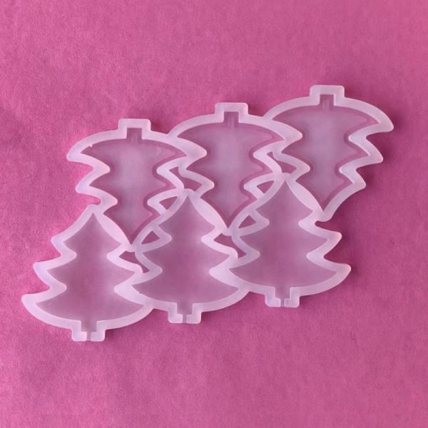 Силиконовая форма для шоколада-мастики-карамели 6 фигур - Ель