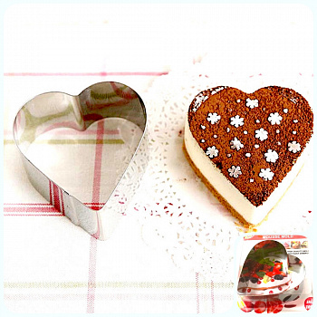 Форма для выпечки и муссов металлическая | мини Сердце (80*80, высота 40 мм)