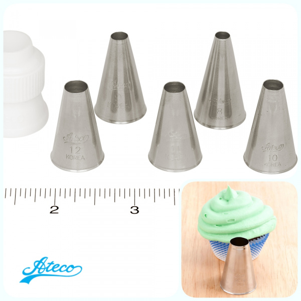 Кондитерские насадки круглые трубочки №07-12 Ateco