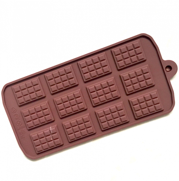 Силиконовая мини-форма 12 фигур Плитка 220*100*3 мм (Эконом)