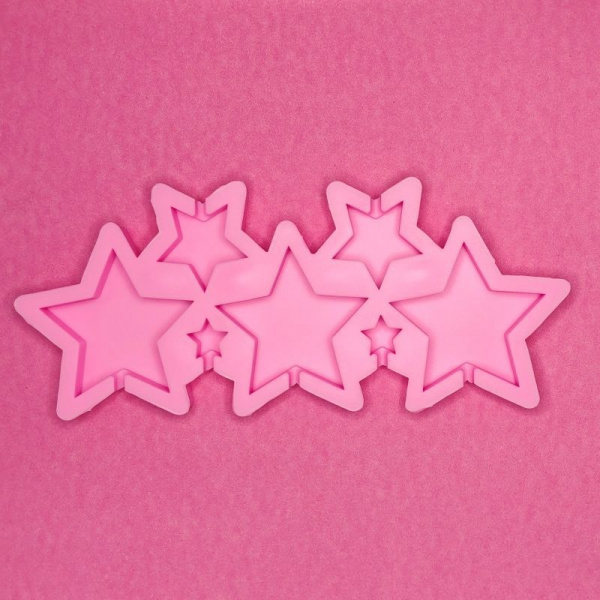 Силиконовая форма для шоколада-мастики-карамели 5 фигур - Звёзды