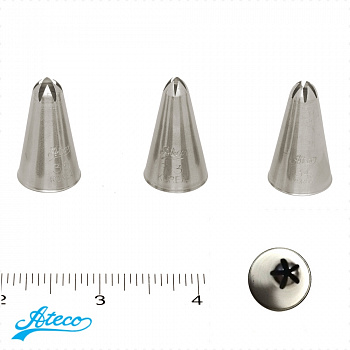 Кондитерская насадка закрытая звезда №33, 34, 35 Ateco | 5 лучей стандарт. размер