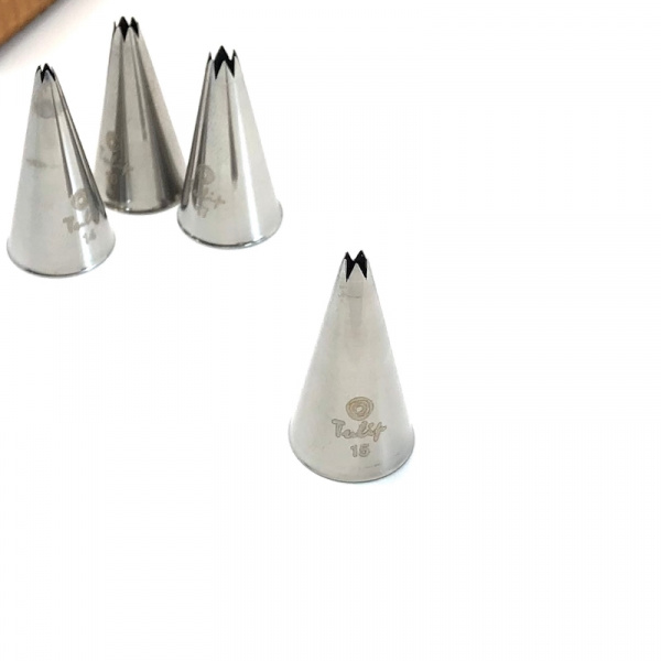 Кондитерская насадка открытая звезда №15 Tulip™ мини размер (diam. 2.5 mm; 5 лучей)