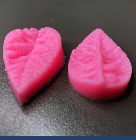 Молд силиконовый (вайнер) Лист Мини риф., комплект 2 шт (40•25 мм) е035